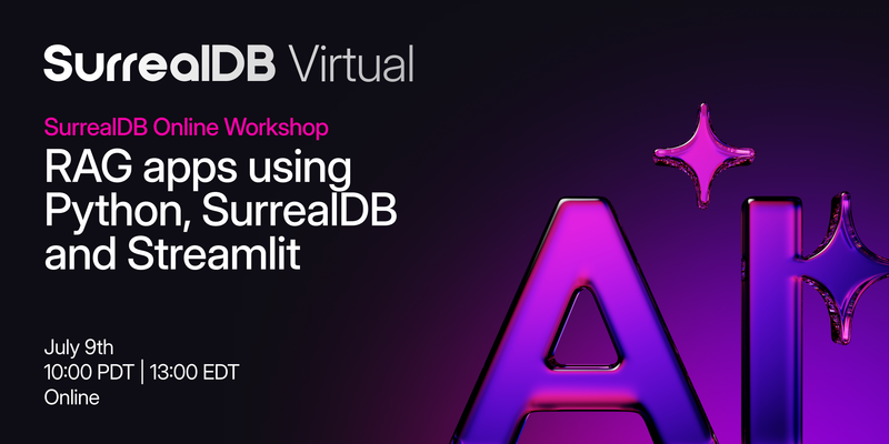 RAG Apps with Python, SurrealDB & Streamlit