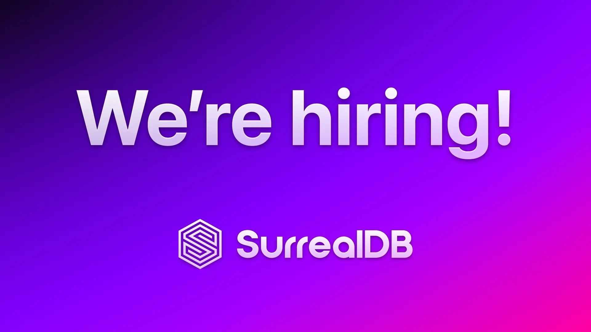 We're hiring