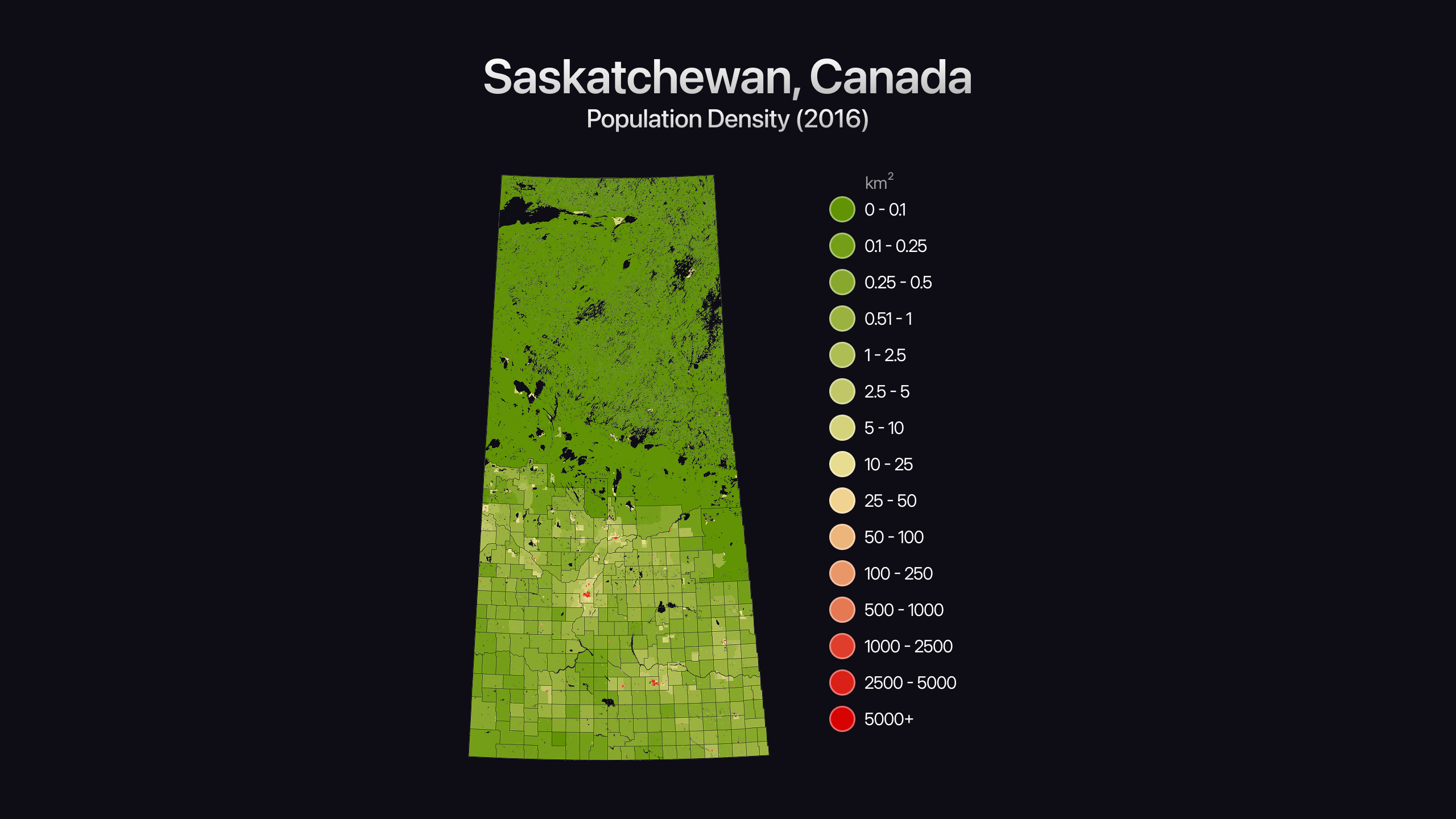A raised-relief map of Saskatchewan, a Canadian province with a simple rectangular shape.