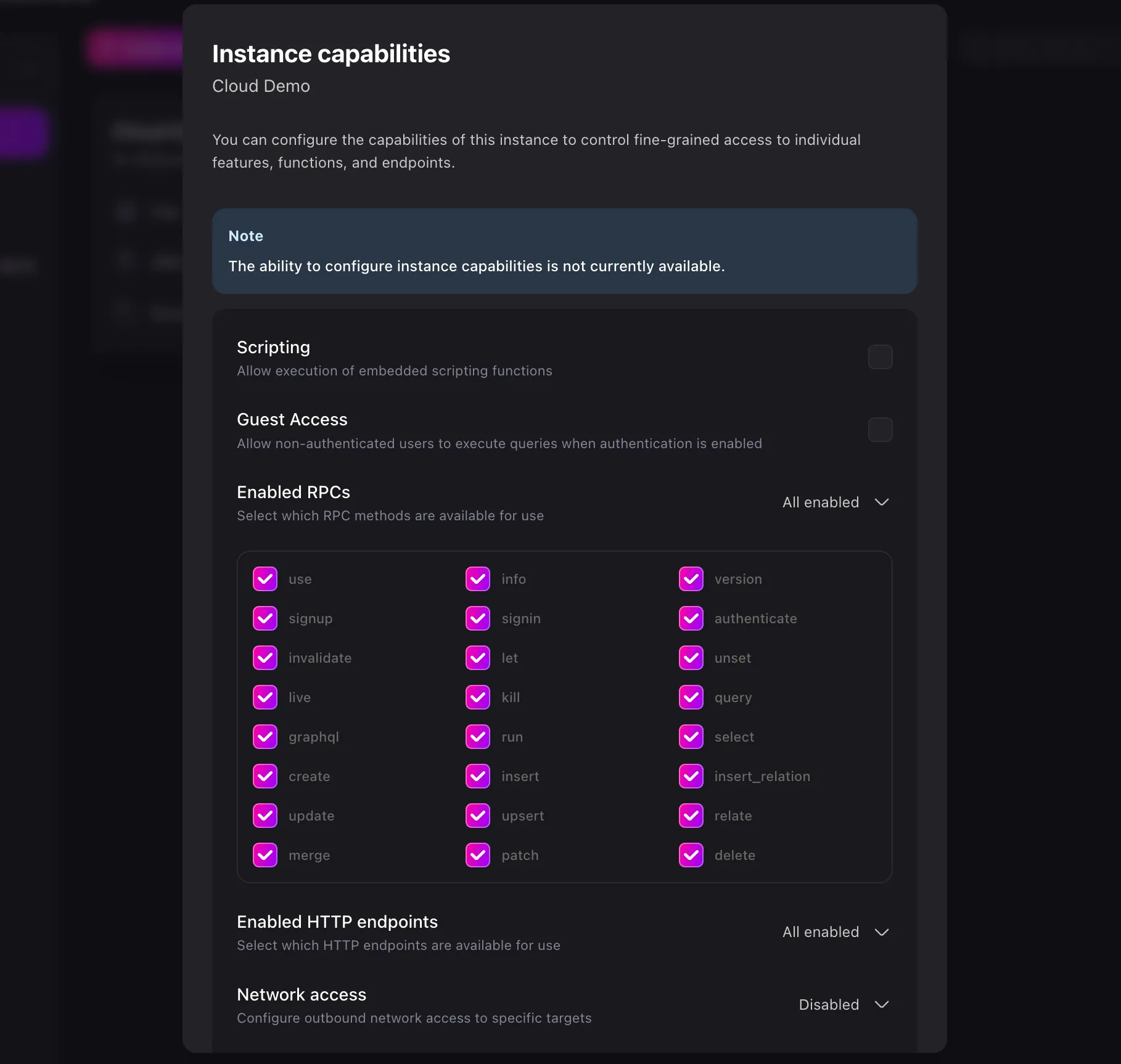 Configure an Instance